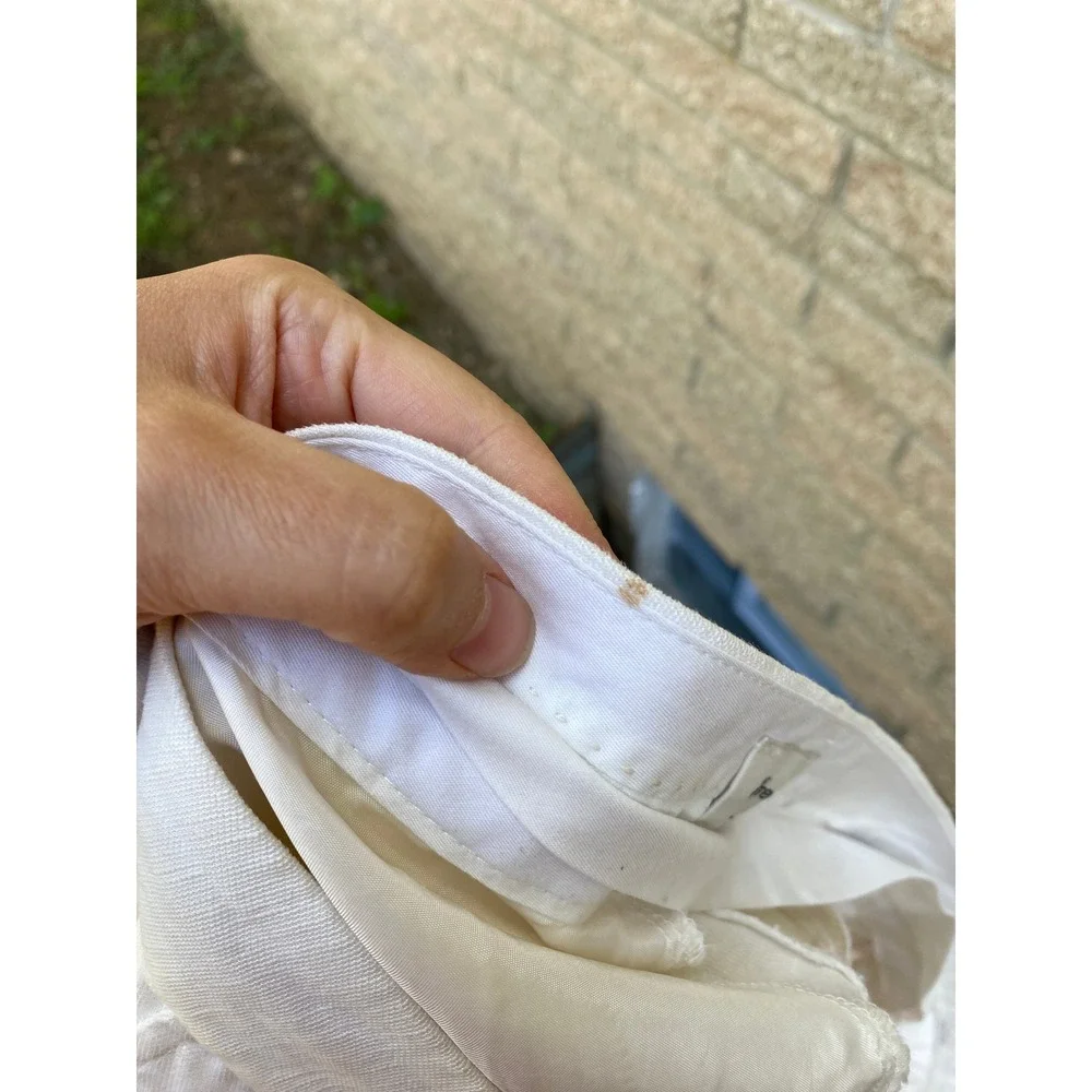 Wilfred Aritzia White Linen The Effortless Pant Wide Leg Pleated Trousers 4 90s